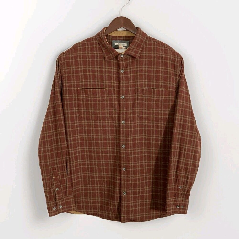 Carbon2Cobalt Shirt Mens XL Plaid Flannel Button Up Long Sleeve Cotton Outdoor